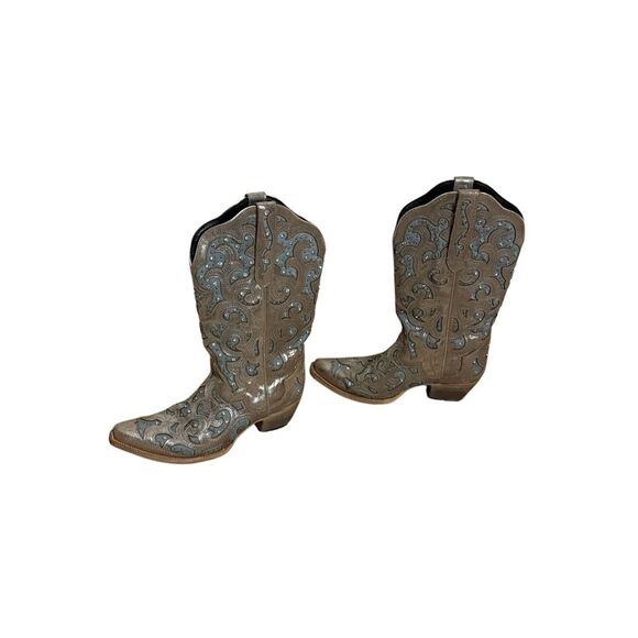 J.B. Dillon Bellflower Western Women's Sparkle Boots Size 11 - Picture 6 of 10